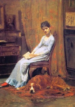  Artista Pintura Art%c3%adstica - La esposa del artista y su setter Retratos del realismo canino Thomas Eakins
